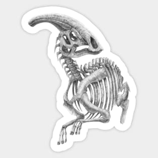 parasaurolophus skeleton Sticker